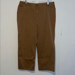 Evan Picone Brown Stretch Cropped Pants 0313267